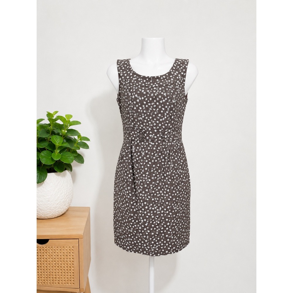 Vtg Robbie Bee taupe gray
White Dot jumper Dress size 6schoolgirl neutral